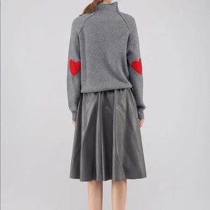 Chic Wish heart sleeve sweater